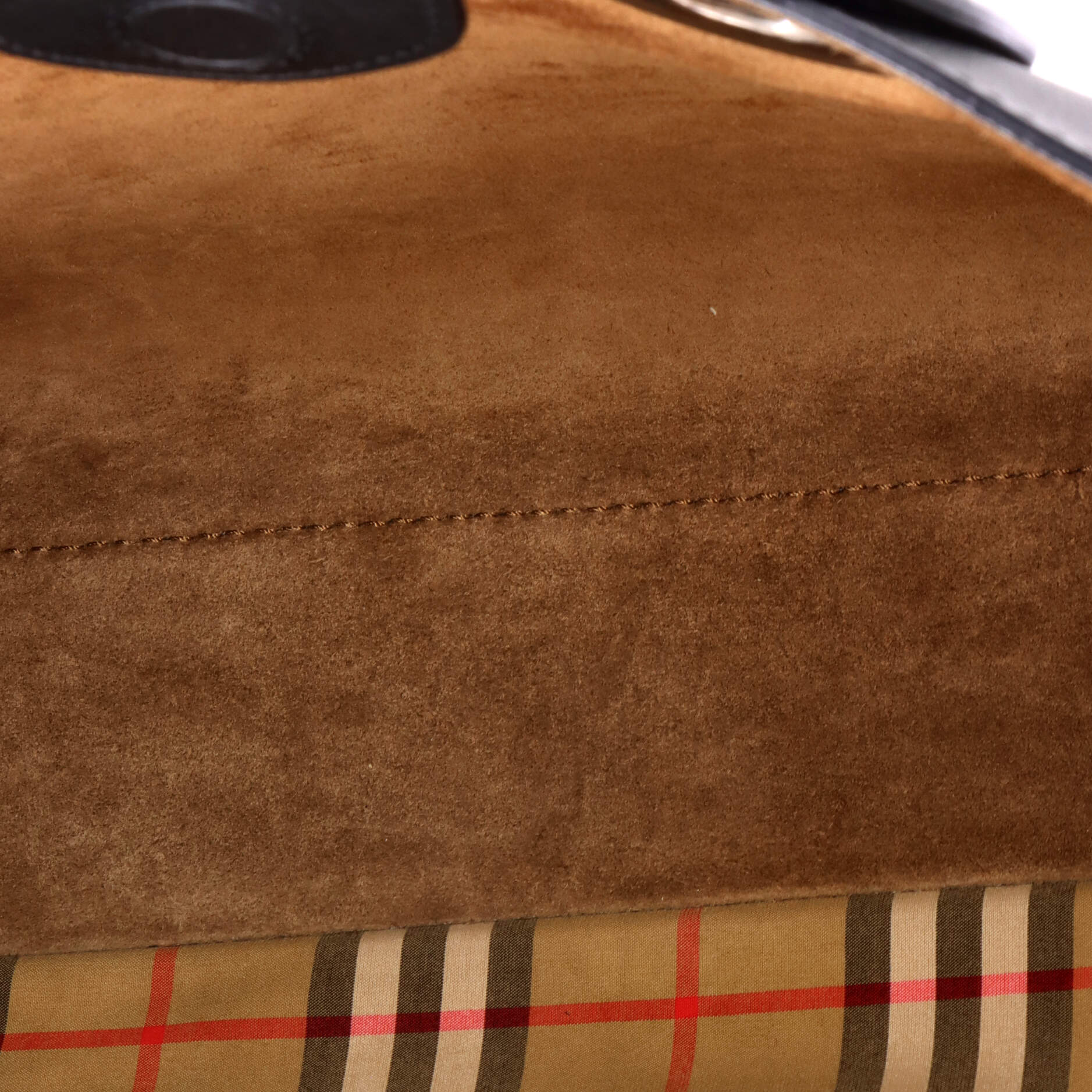 Burberry Crest Grommet Tote Embossed
