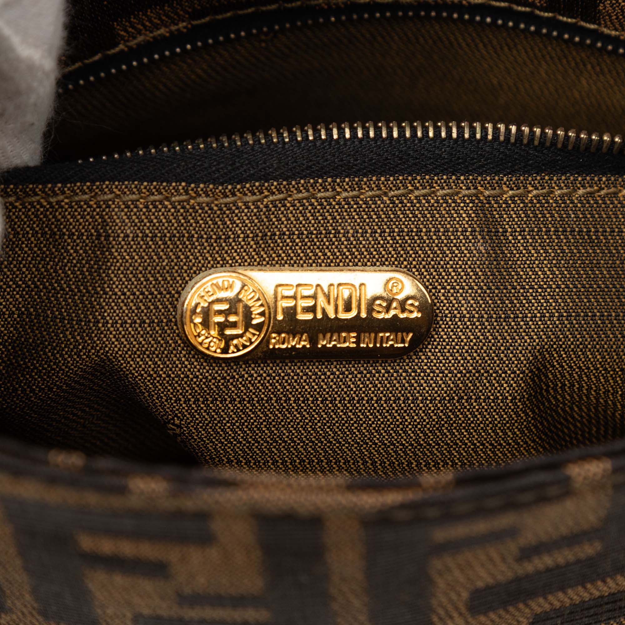 Fendi Vintage Shoulder Bag Zucca Canvas