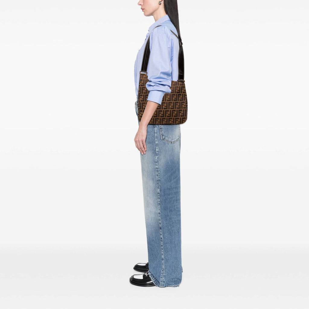 Fendi Vintage Shoulder Bag Zucca Canvas