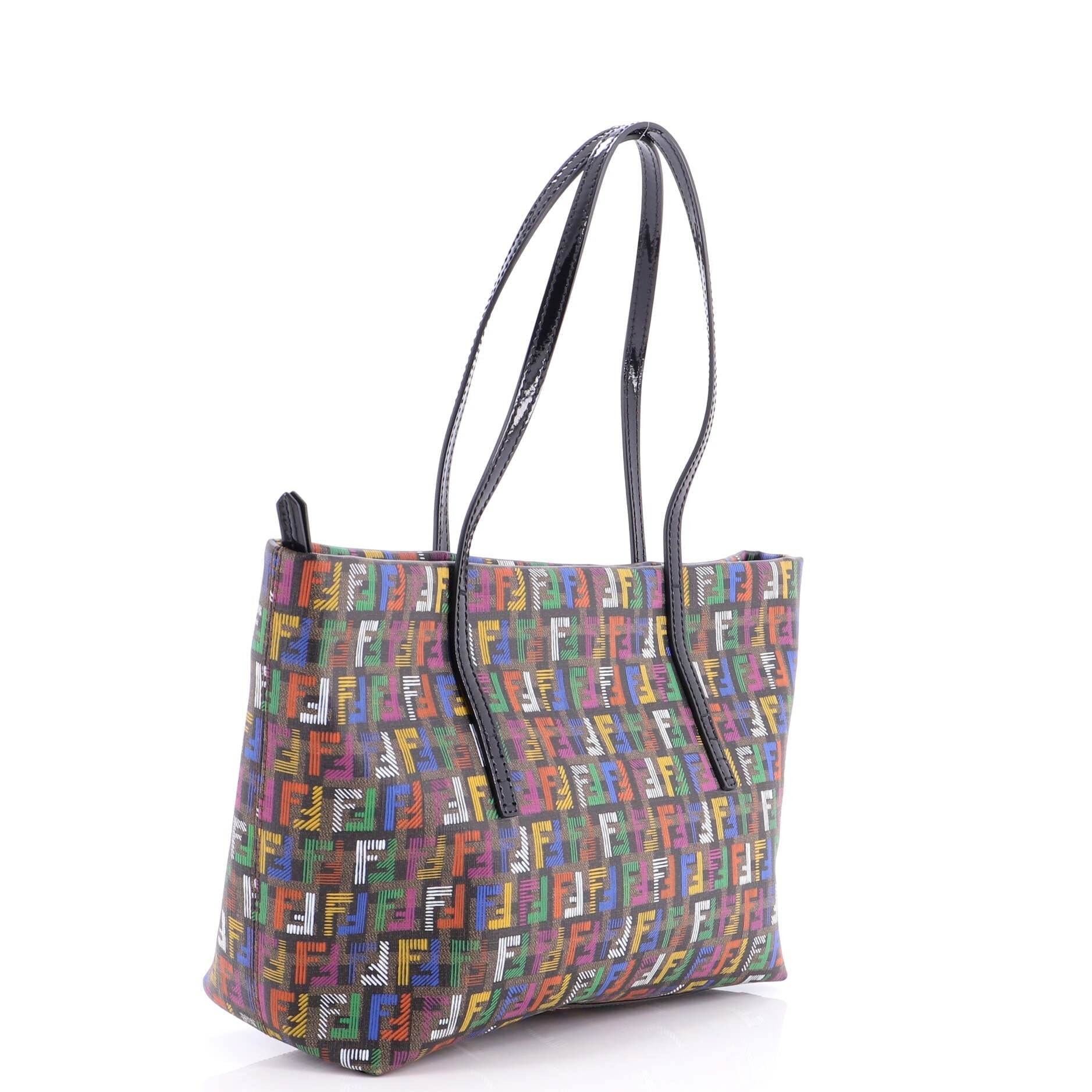 Fendi Roll Tote Zucchino Coated Canvas