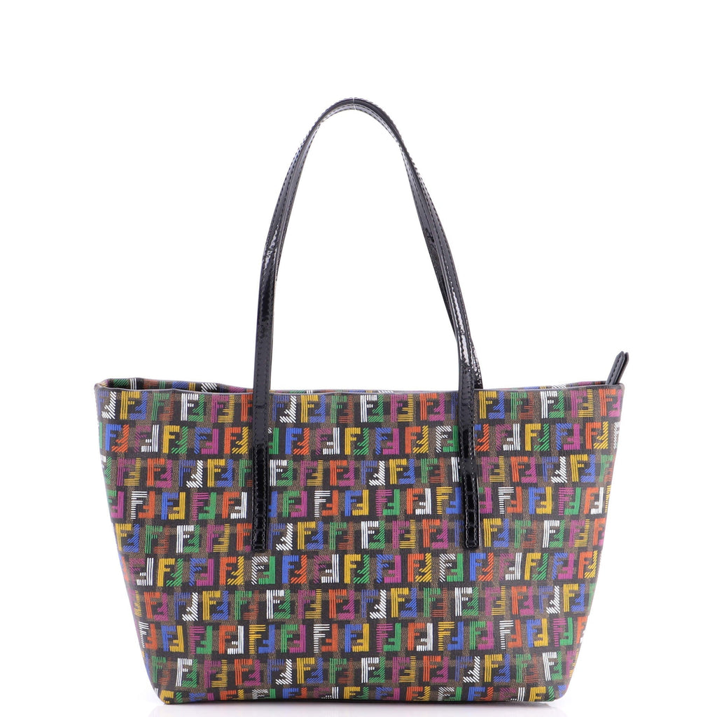 Fendi Roll Tote Zucchino Coated Canvas