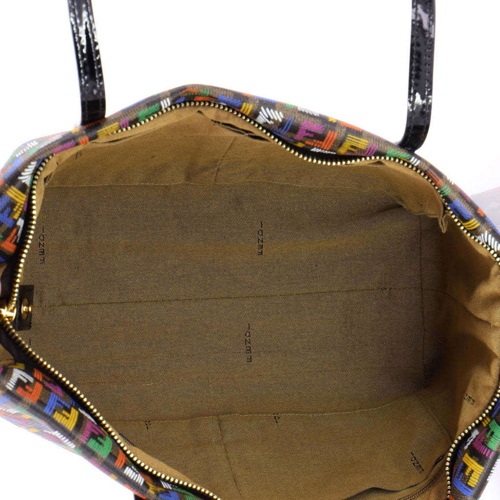 Fendi Roll Tote Zucchino Coated Canvas