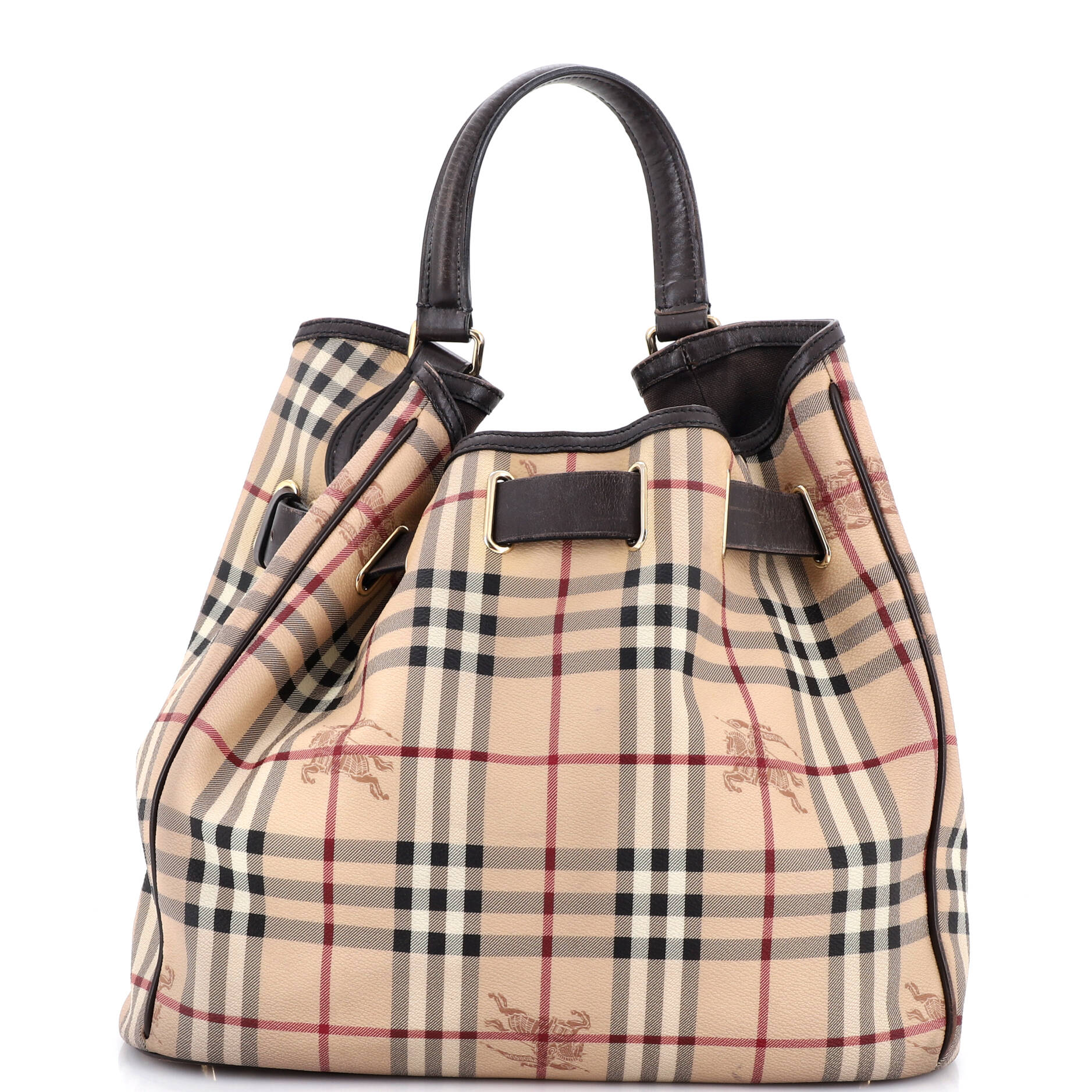 Burberry Walden Hobo Haymarket Coated