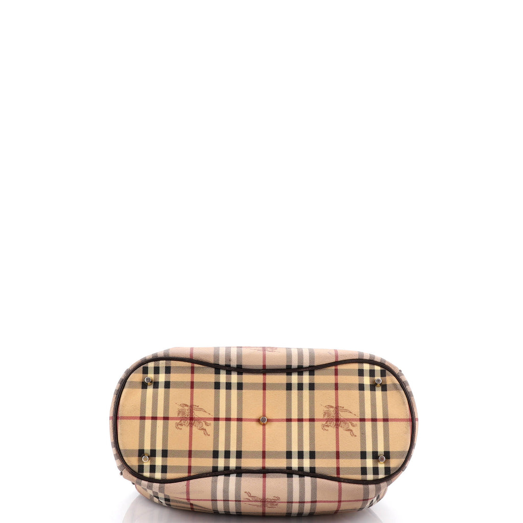 Burberry Walden Hobo Haymarket Coated