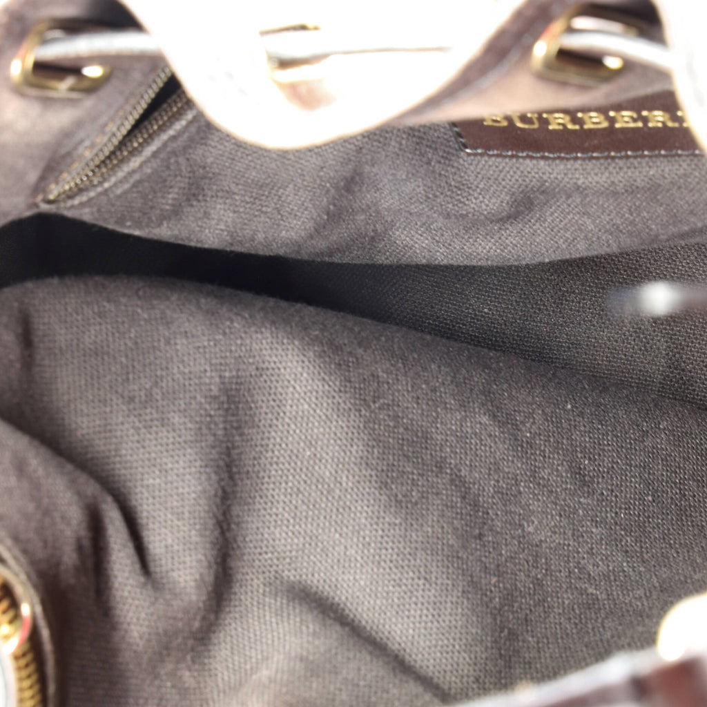 Burberry Walden Hobo Haymarket Coated