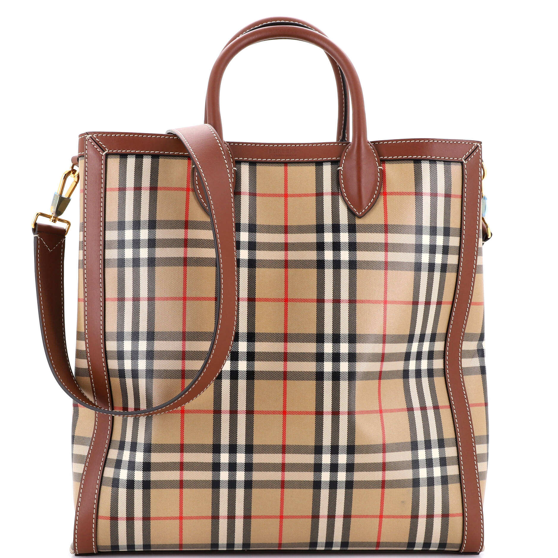 Burberry Convertible Tote Vintage Check