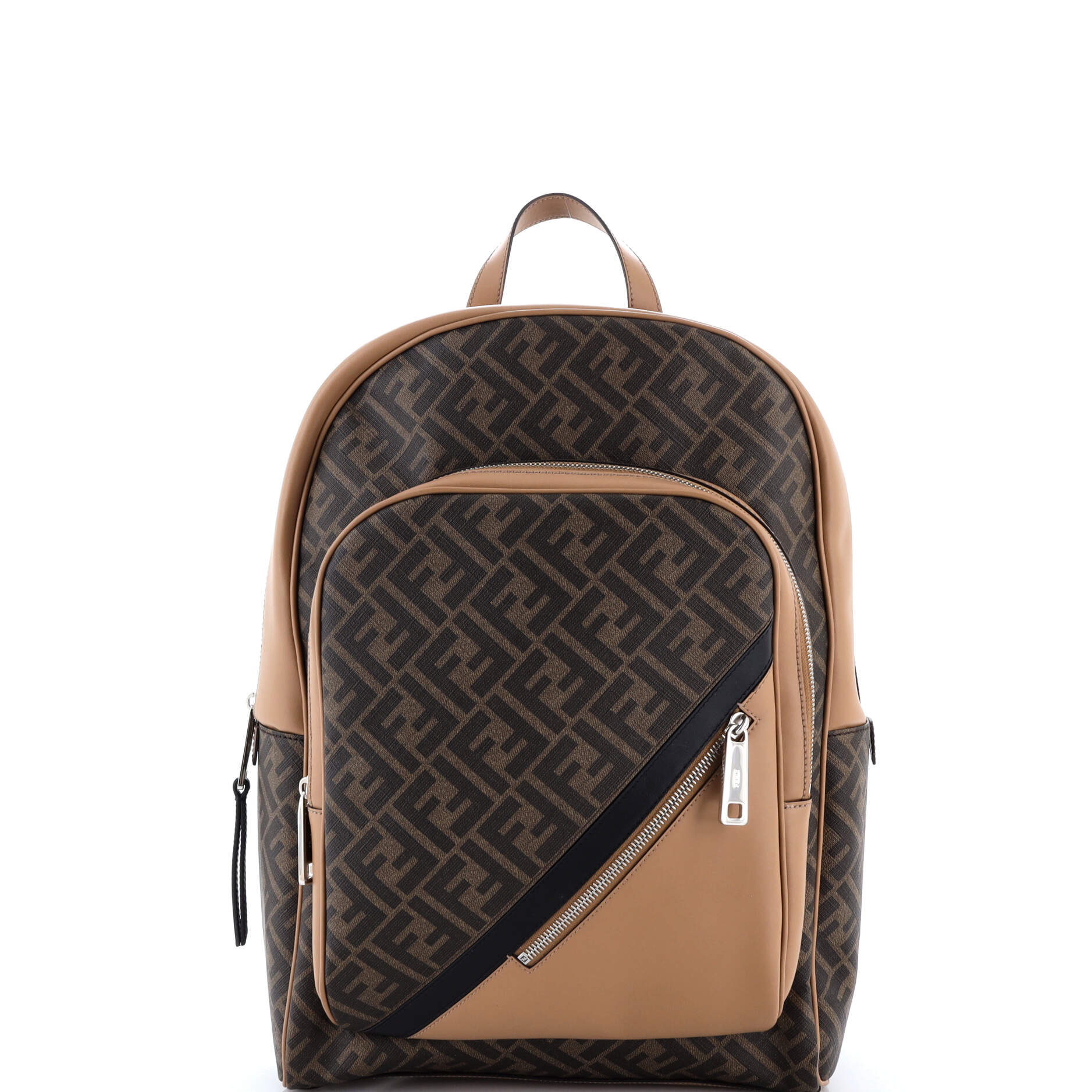 Fendi Front Pocket Chiodo Backpack Zucca