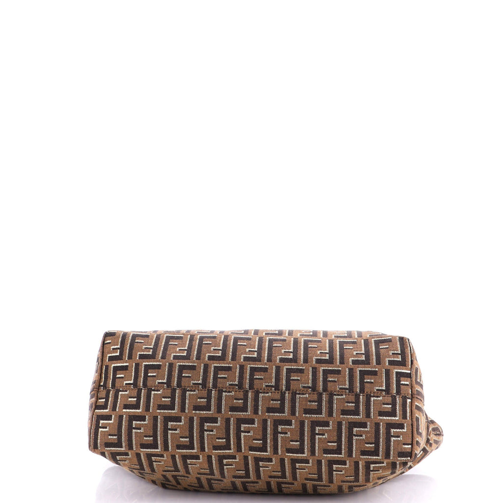 Fendi Roll Tote Metallic Zucca Canvas