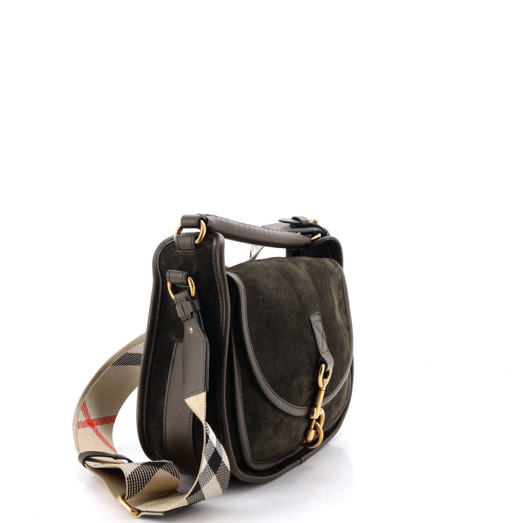 Burberry B Clip Messenger Bag Suede