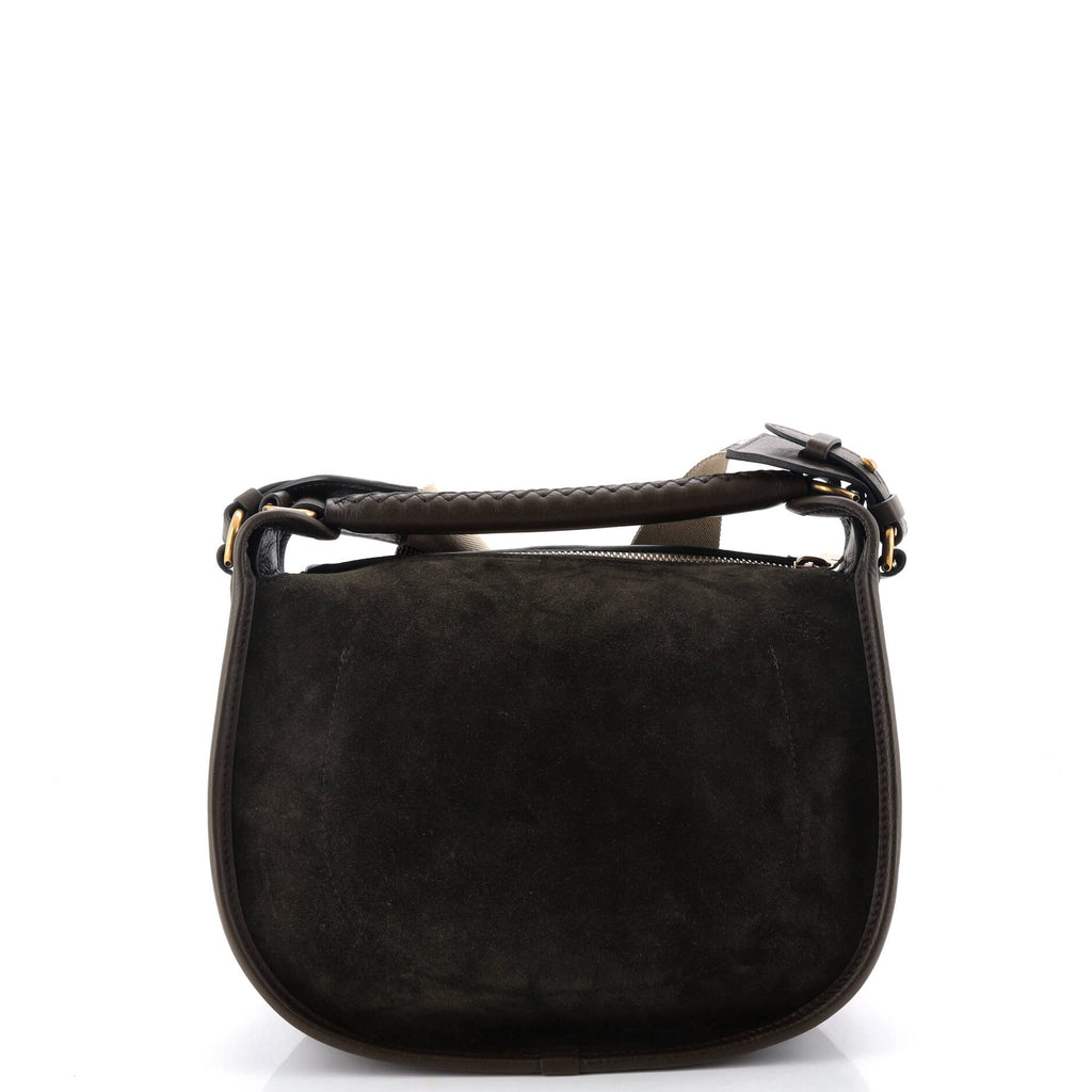 Burberry B Clip Messenger Bag Suede