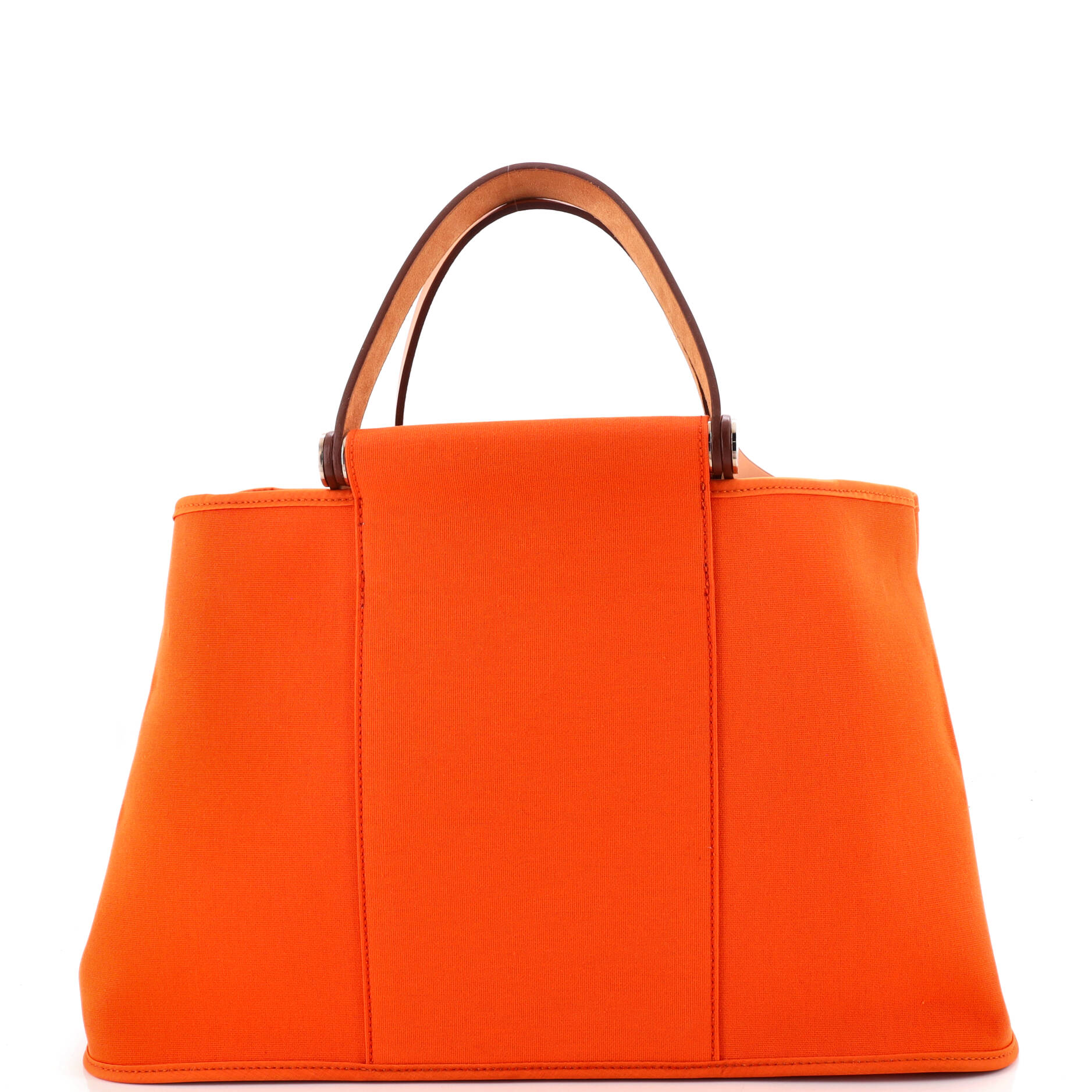 Hermes Cabag Elan Toile And Leather 39