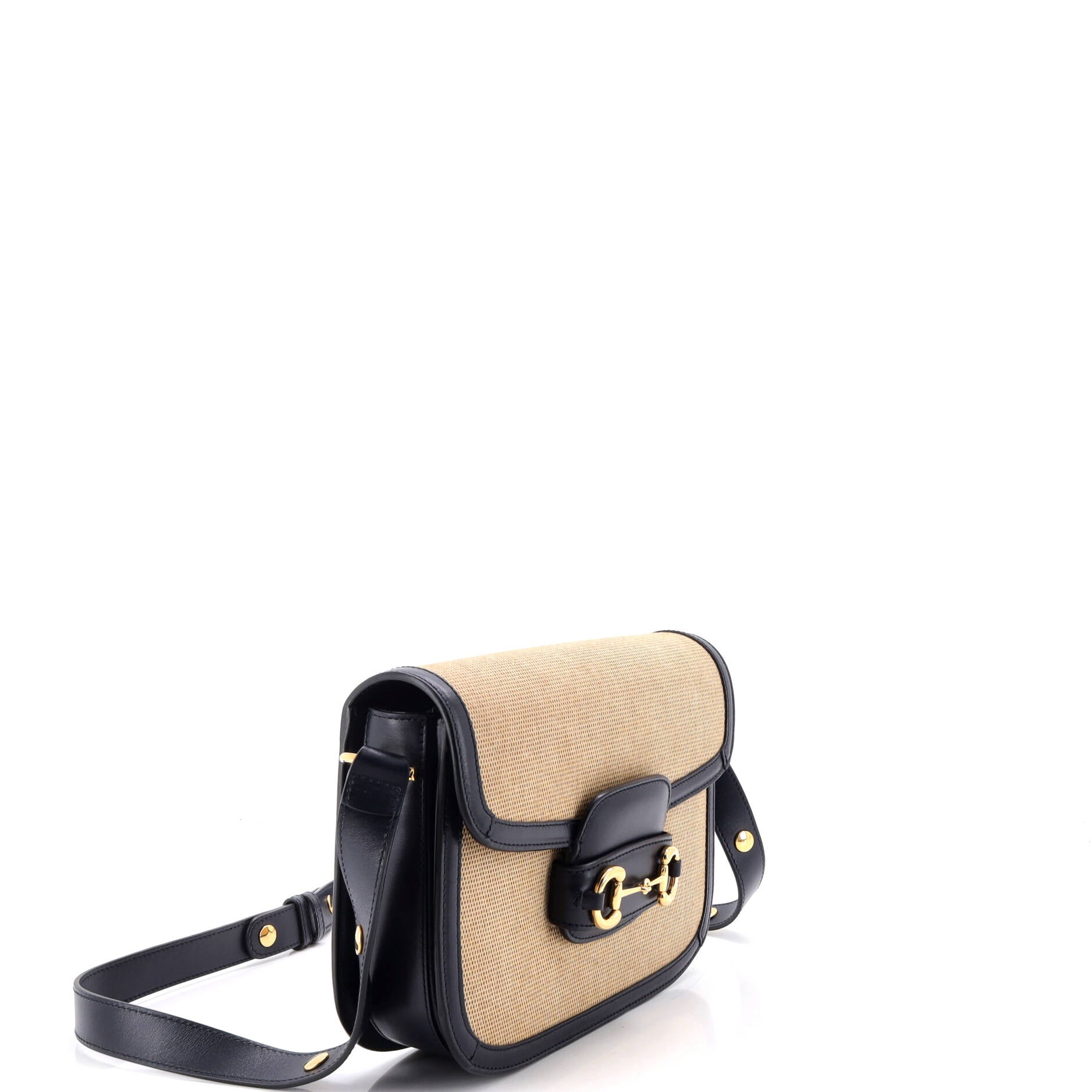 Gucci Horsebit Shoulder Bag Canvas And