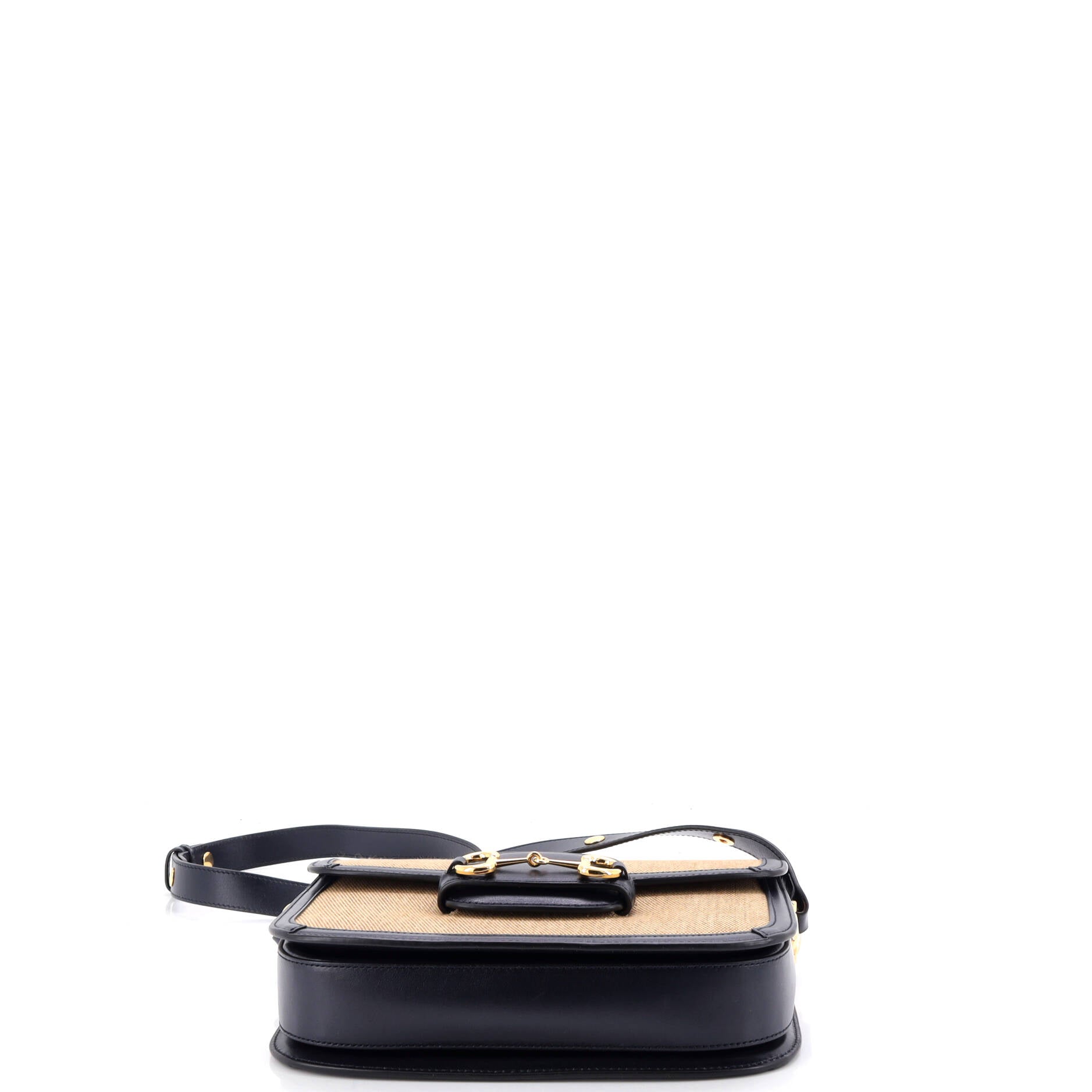 Gucci Horsebit Shoulder Bag Canvas And