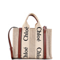 Chloe Woody Tote Canvas With Leather