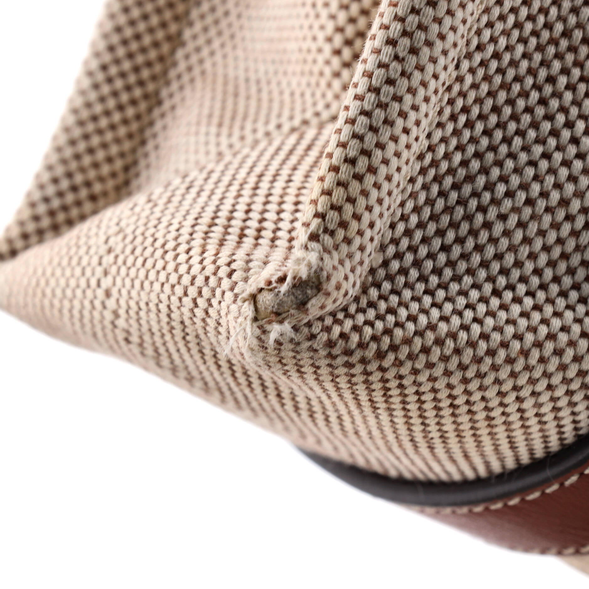 Chloe Woody Tote Canvas With Leather