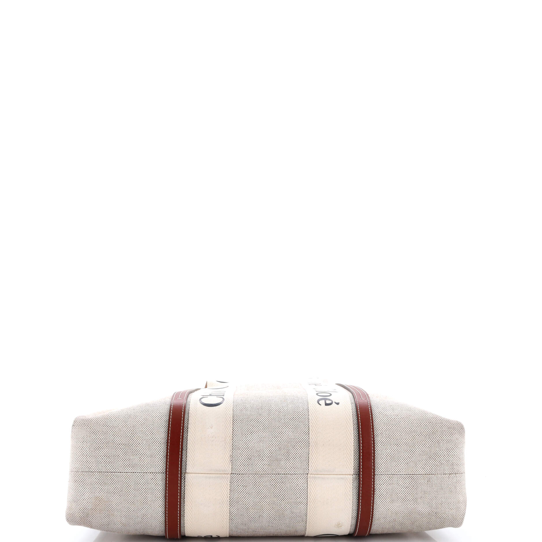 Chloe Woody Tote Canvas With Leather
