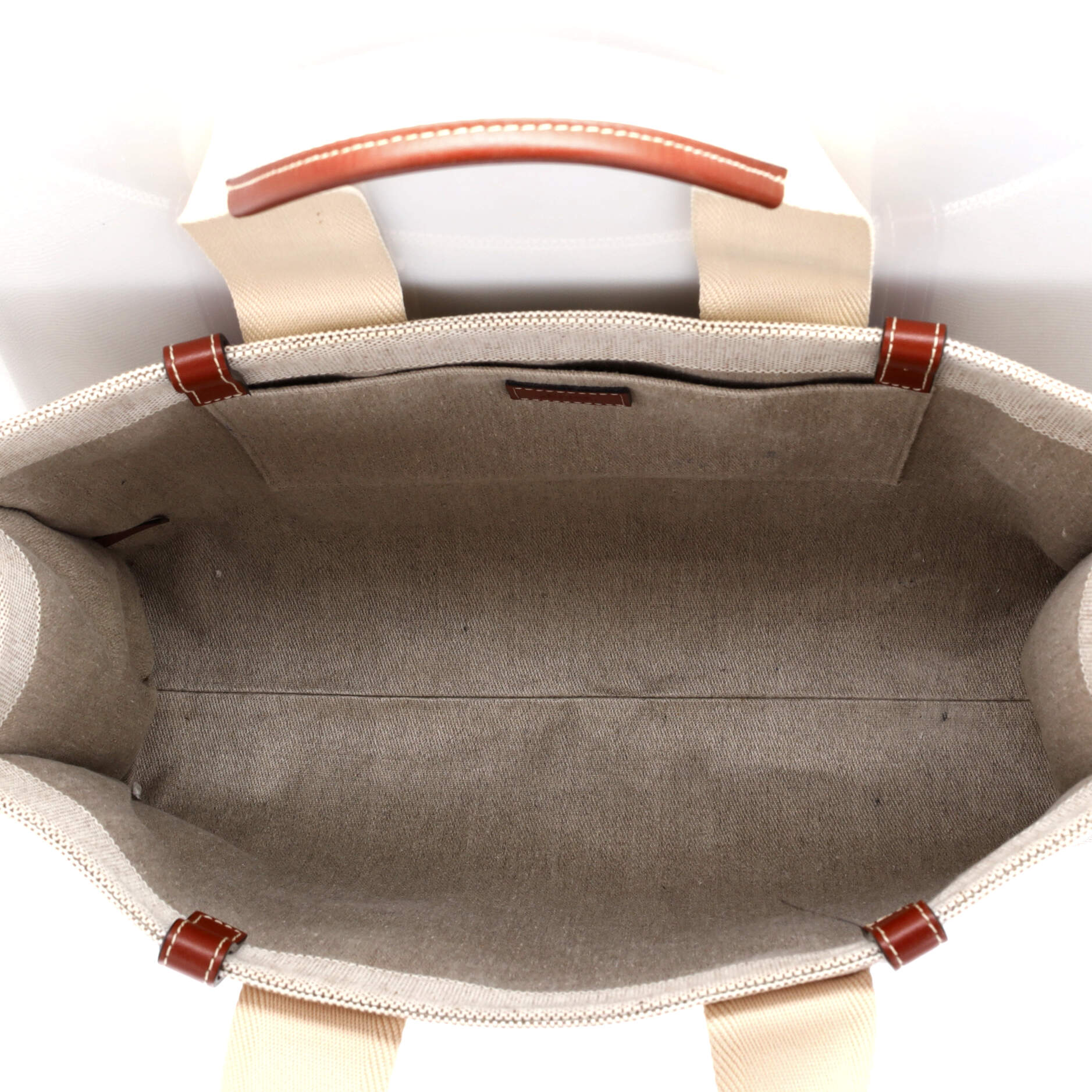 Chloe Woody Tote Canvas With Leather