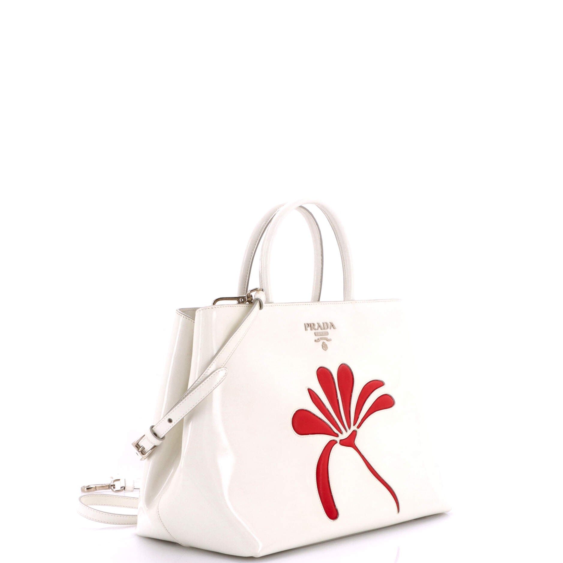 Prada Flowers Convertible Open Tote
