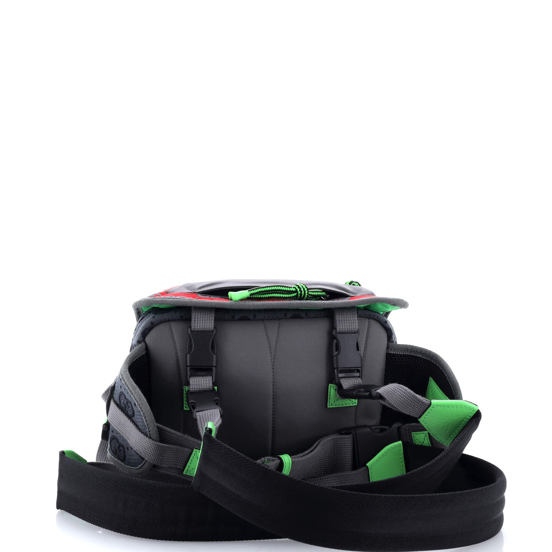 Gucci Buckle Flap Chest Strap Backpack