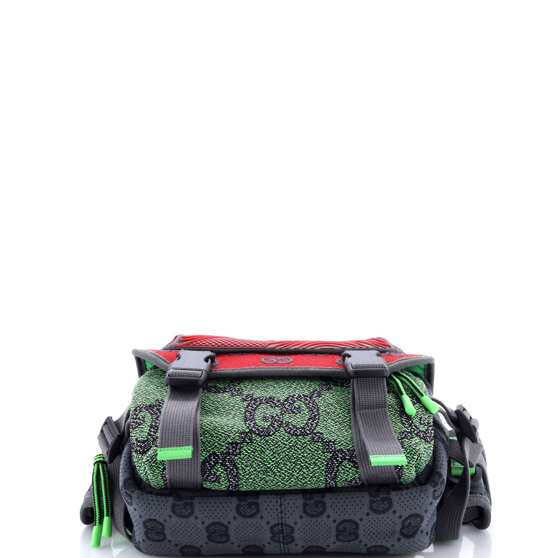 Gucci Buckle Flap Chest Strap Backpack