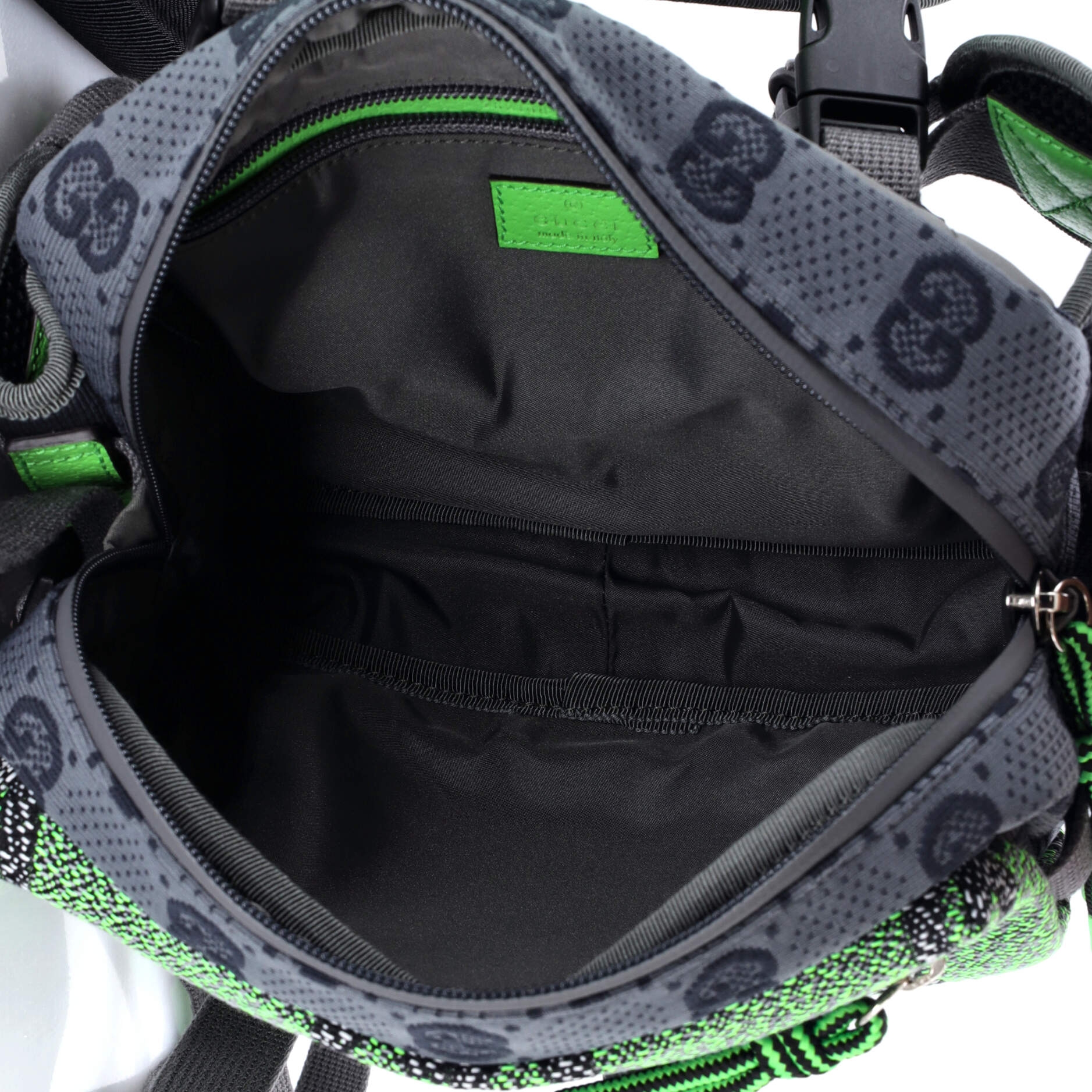 Gucci Buckle Flap Chest Strap Backpack