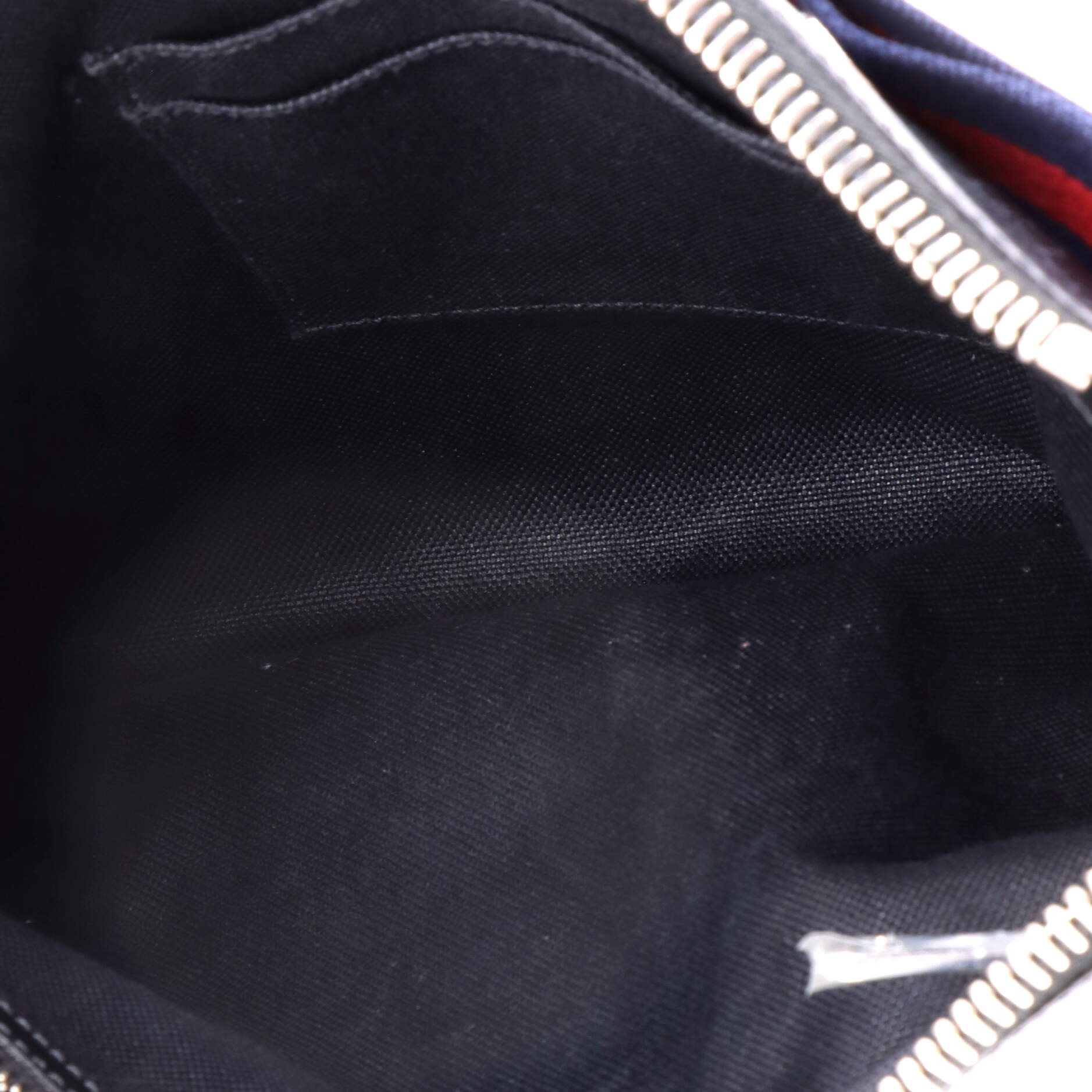 Gucci Web Strap Front Zip Messenger Bag