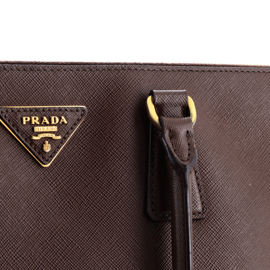 Prada Double Zip Lux Tote Saffiano