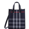 Burberry Book Tote Check E-Canvas Medium