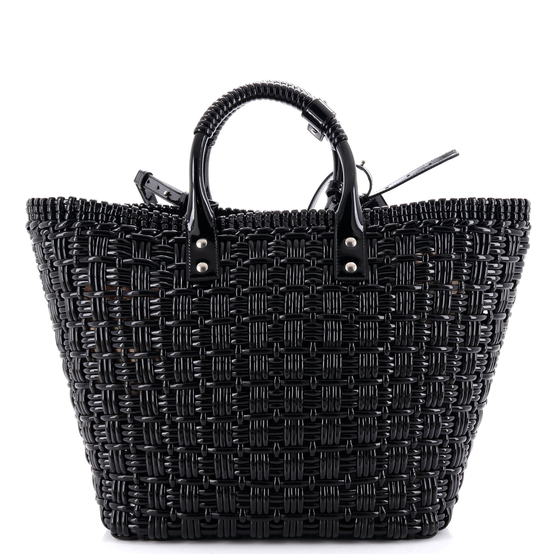 Balenciaga Bistro Panier Bag Woven Faux