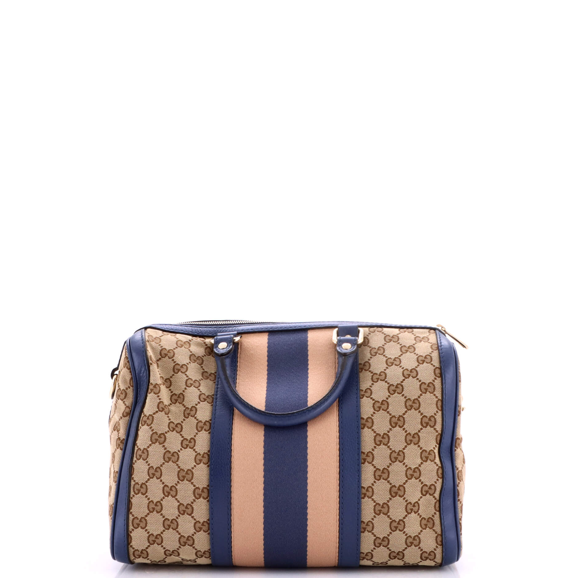 Gucci Vintage Web Boston Bag Gg Canvas