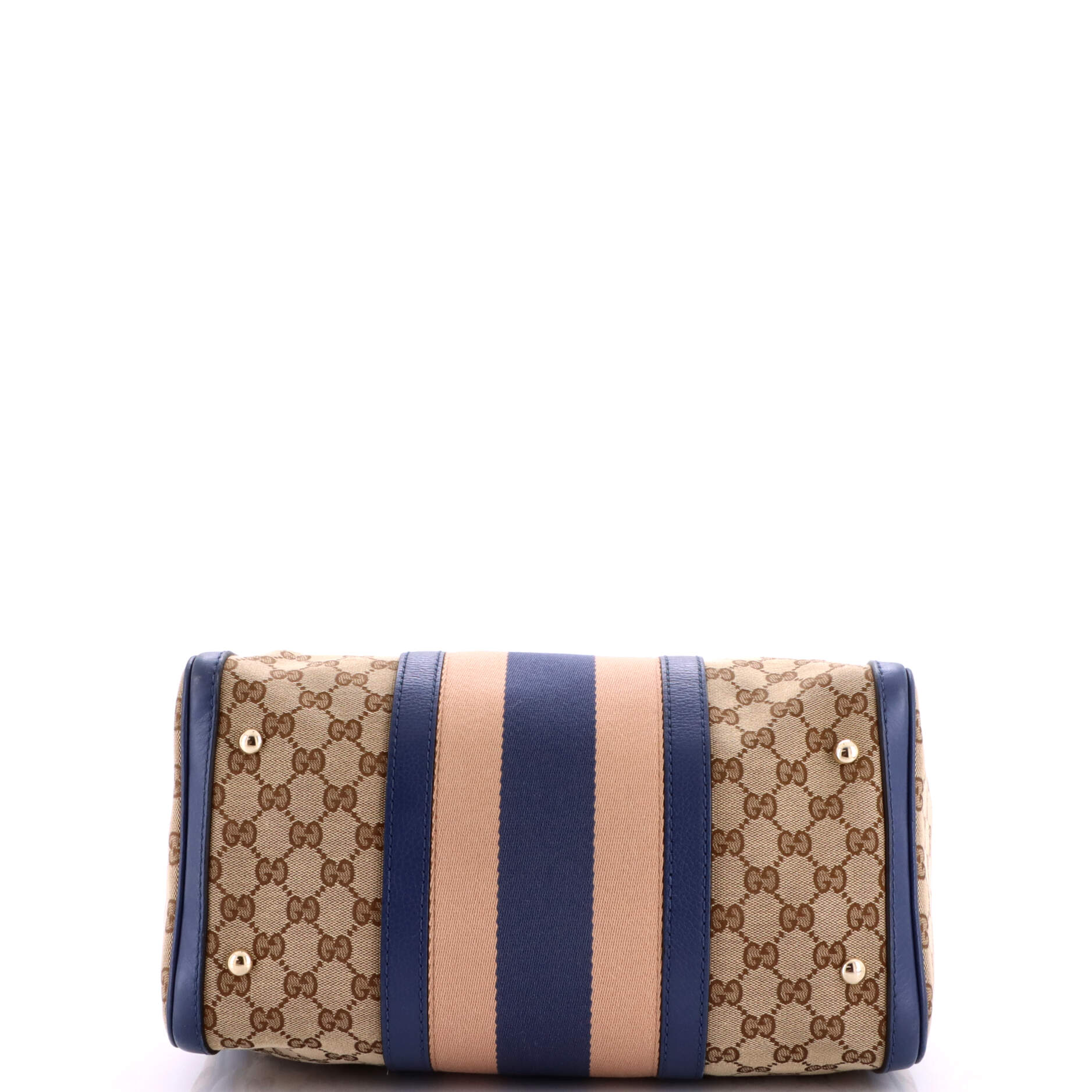 Gucci Vintage Web Boston Bag Gg Canvas
