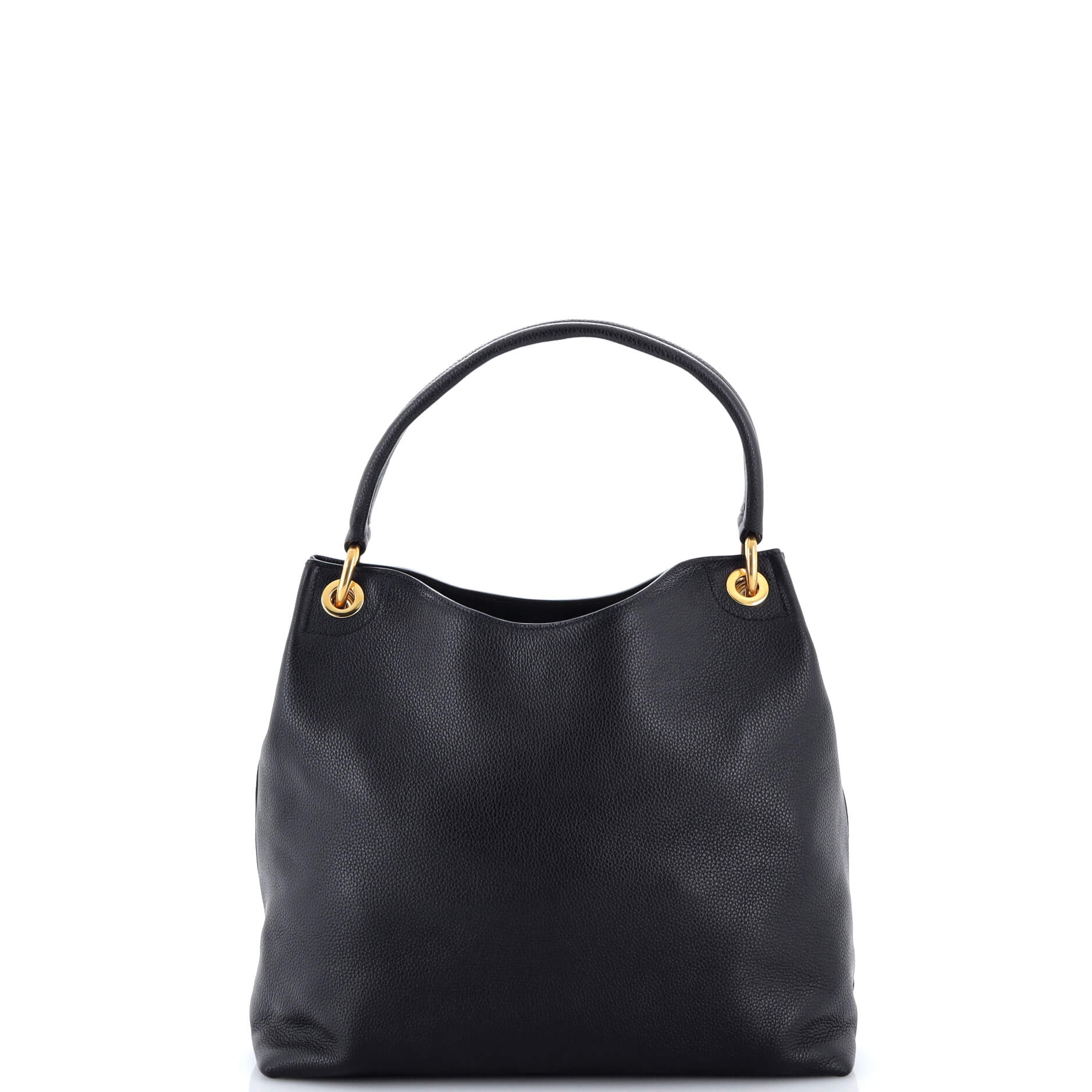 Prada Logo Hobo Embossed Vitello Daino