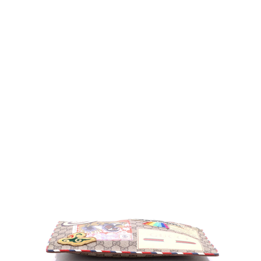 Gucci Courrier Pouch Gg Coated Canvas