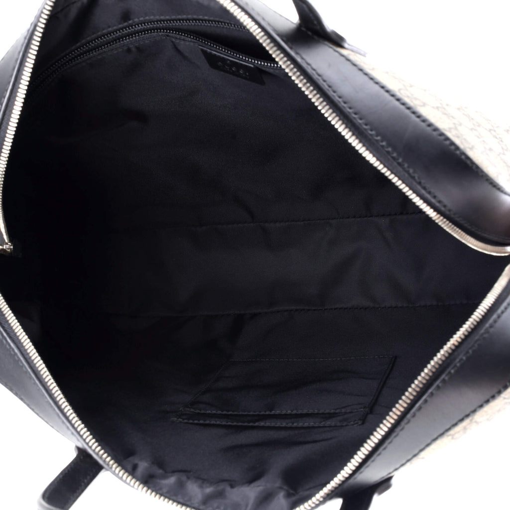 Gucci Web Zip Around Briefcase Gg Coated