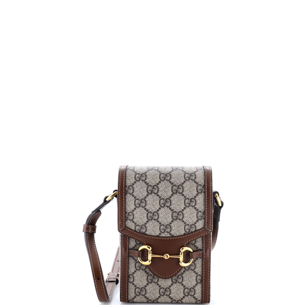 Gucci Horsebit Crossbody Bag Gg Coated