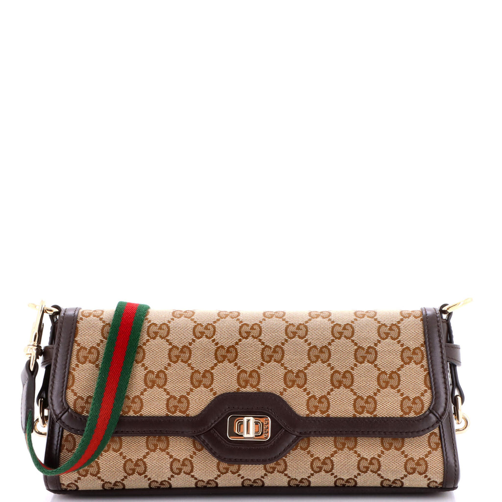 Gucci Luce Shoulder Bag Gg Canvas With