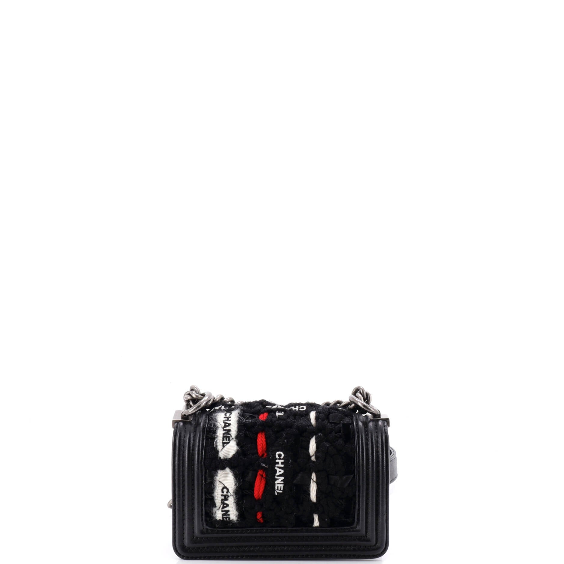 Chanel Boy Flap Bag Quilted Logo Ribbon