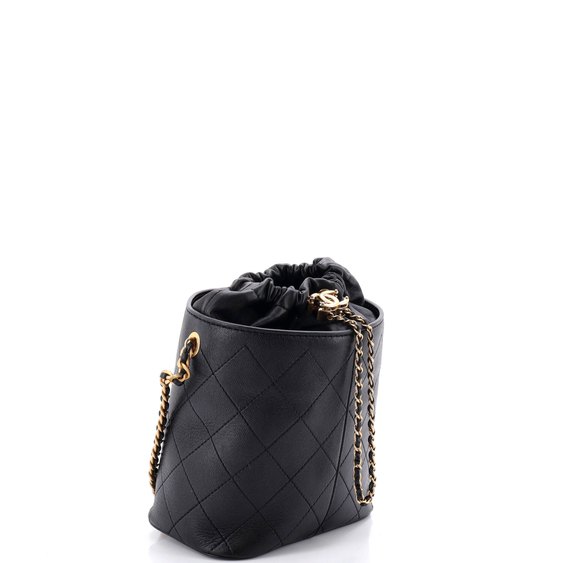 Chanel Cc Drawstring Bucket Crossbody