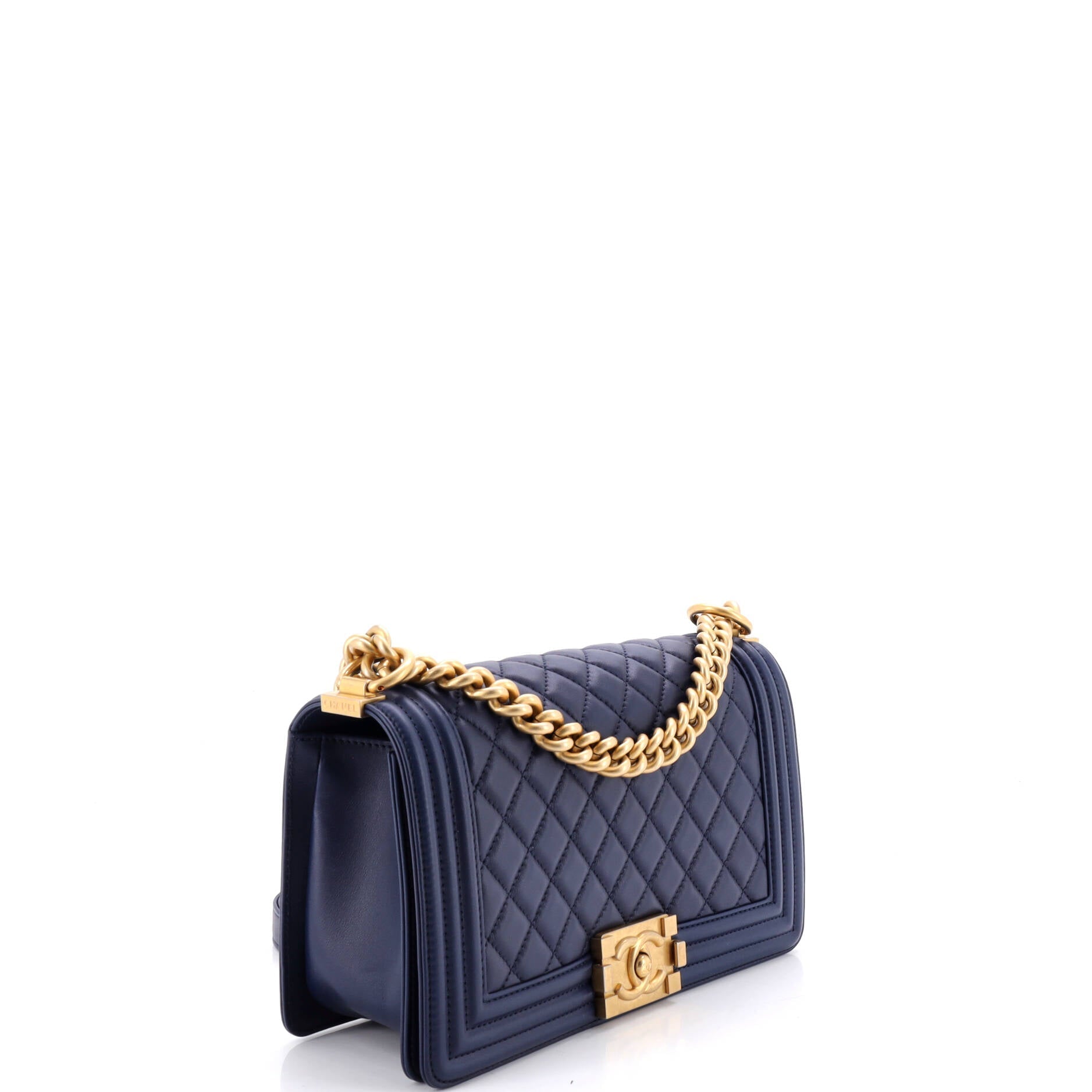 Chanel Boy Flap Bag Quilted Lambskin Old