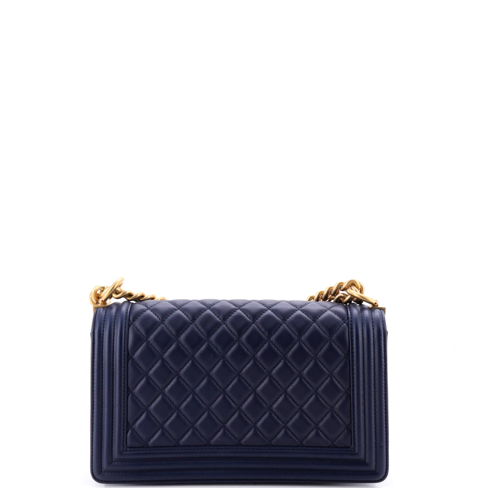 Chanel Boy Flap Bag Quilted Lambskin Old