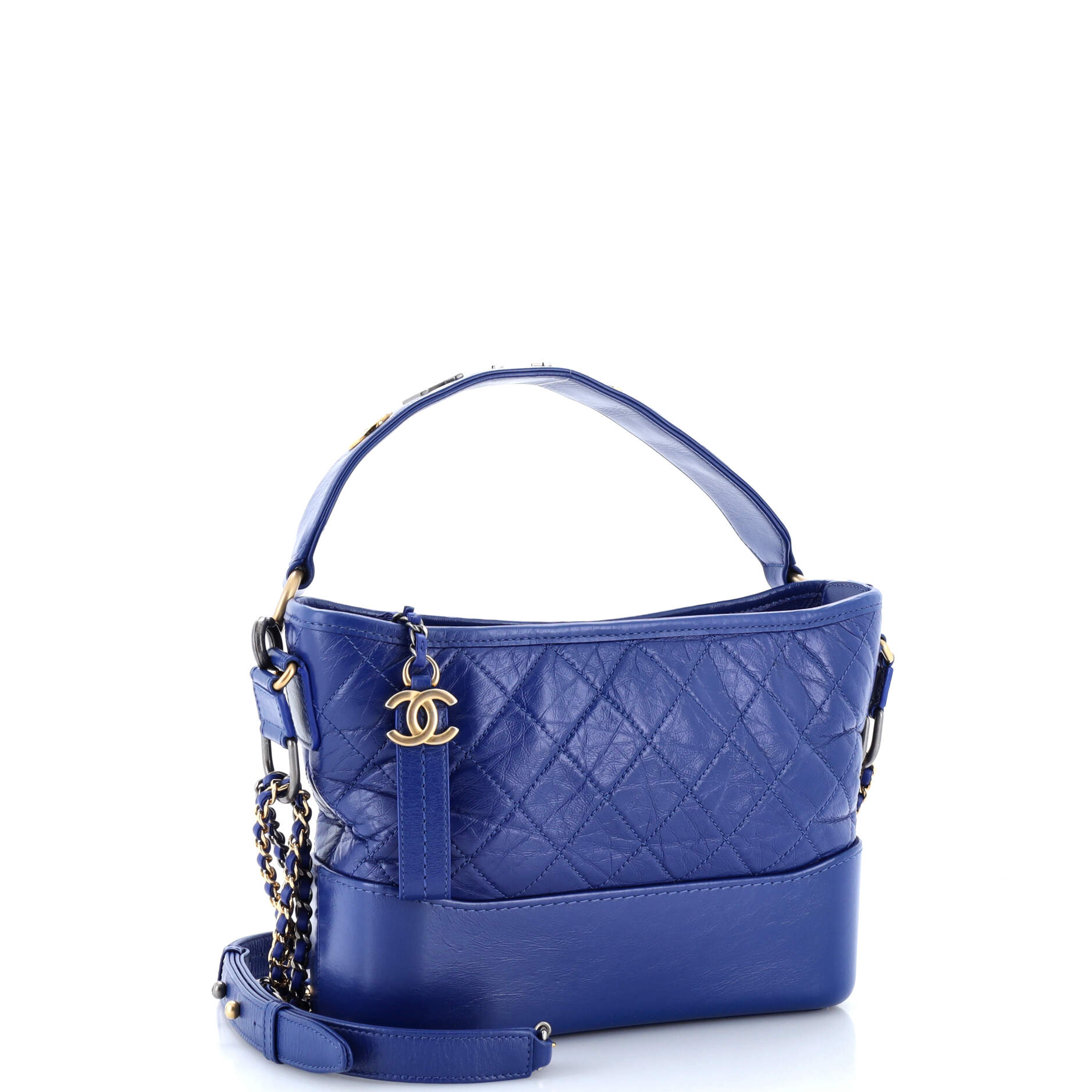 Chanel Gabrielle Hobo With Logo Handle
