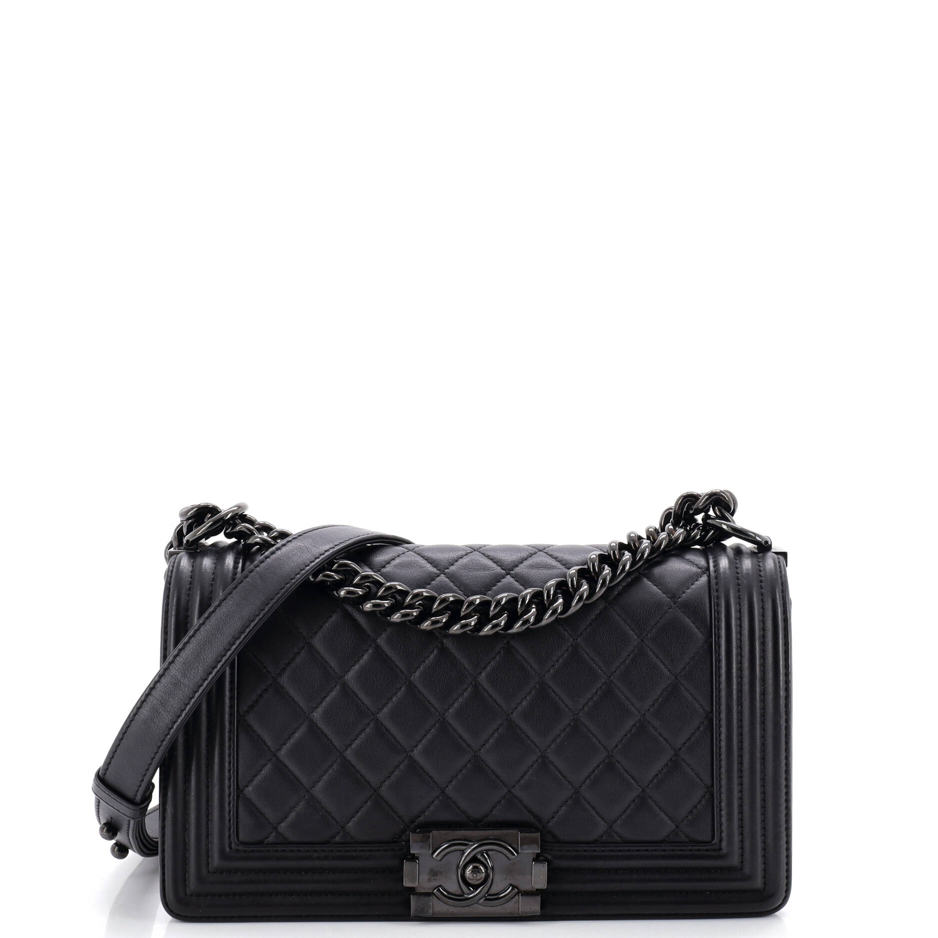 Chanel So Black Boy Flap Bag Quilted