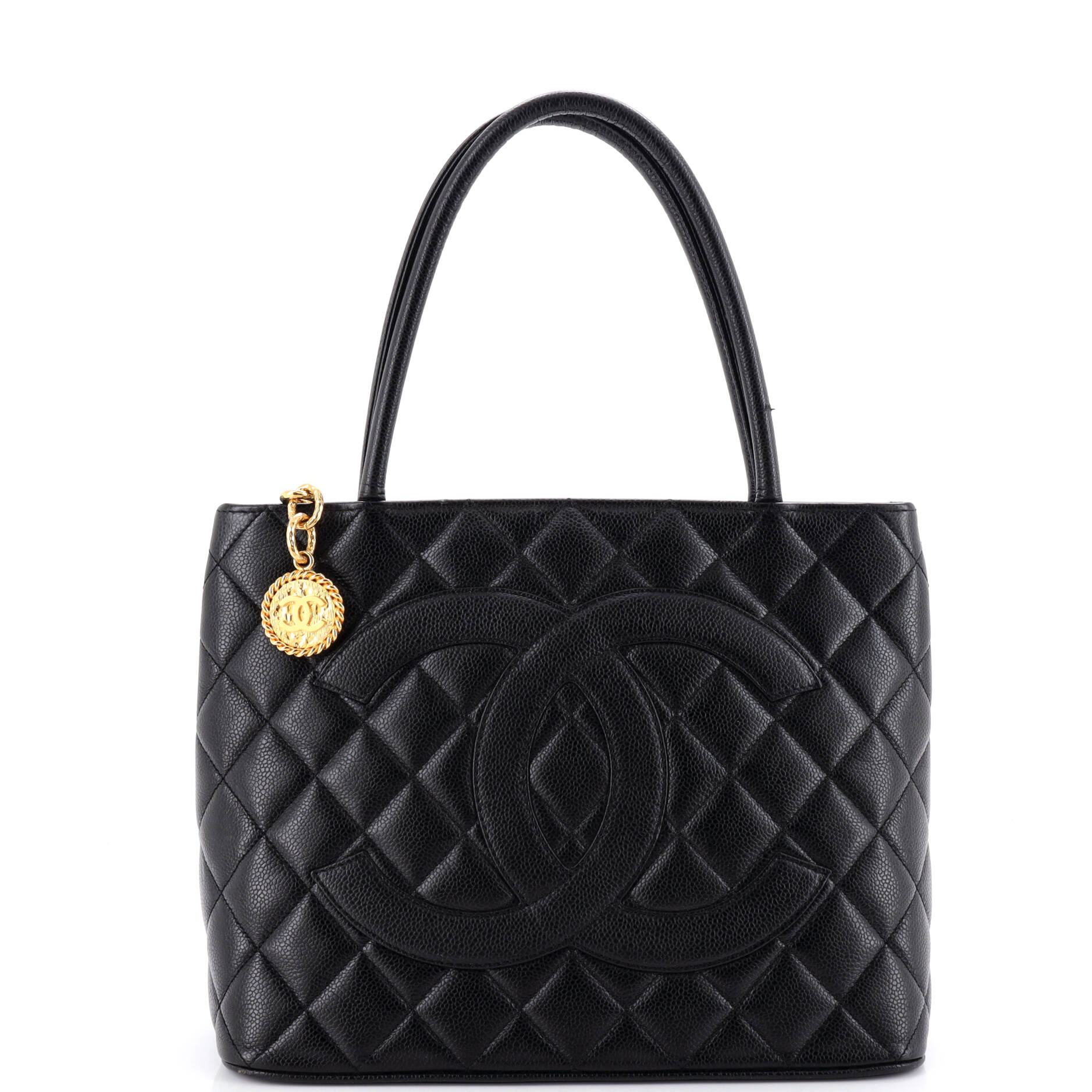 Chanel Medallion Tote Quilted Caviar