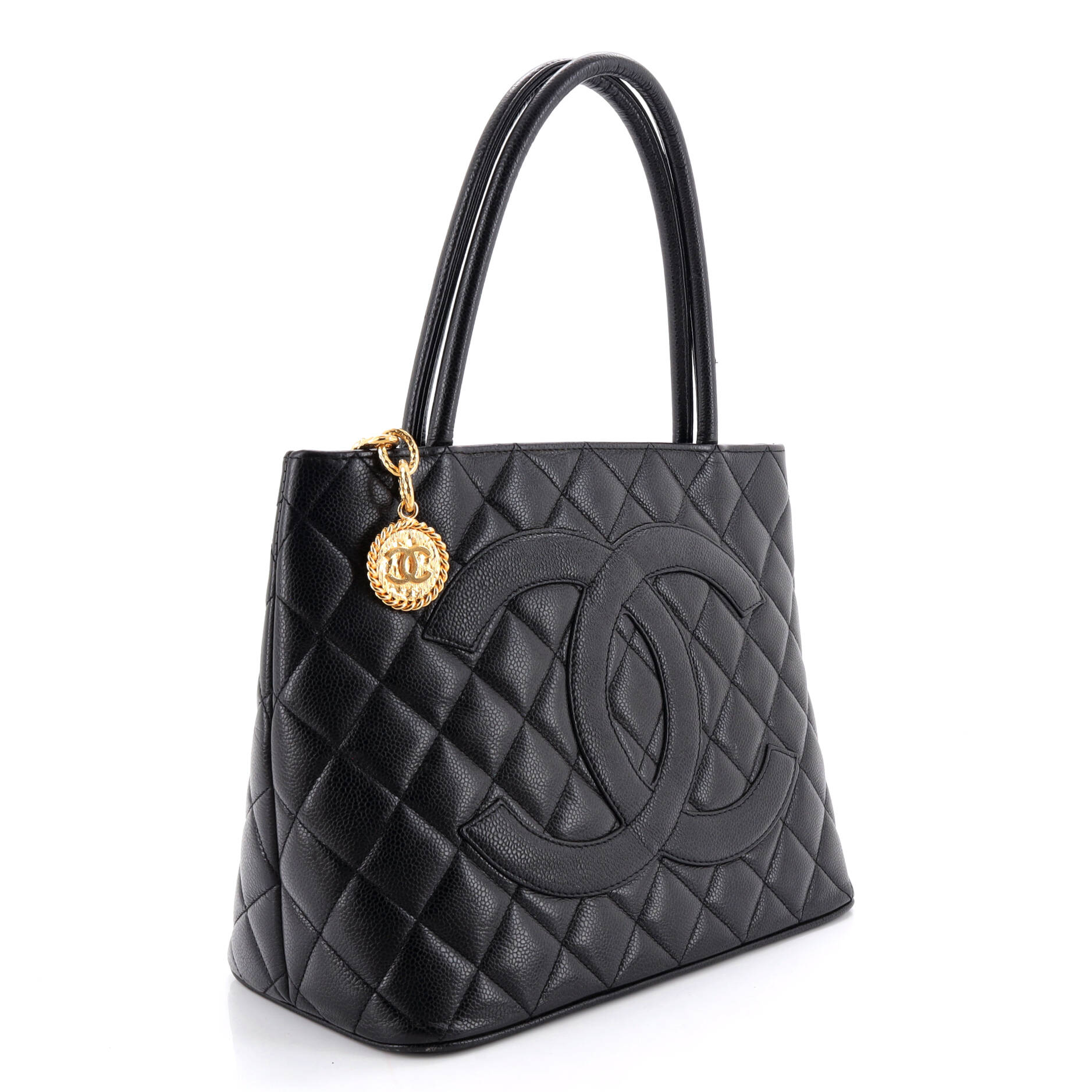 Chanel Medallion Tote Quilted Caviar