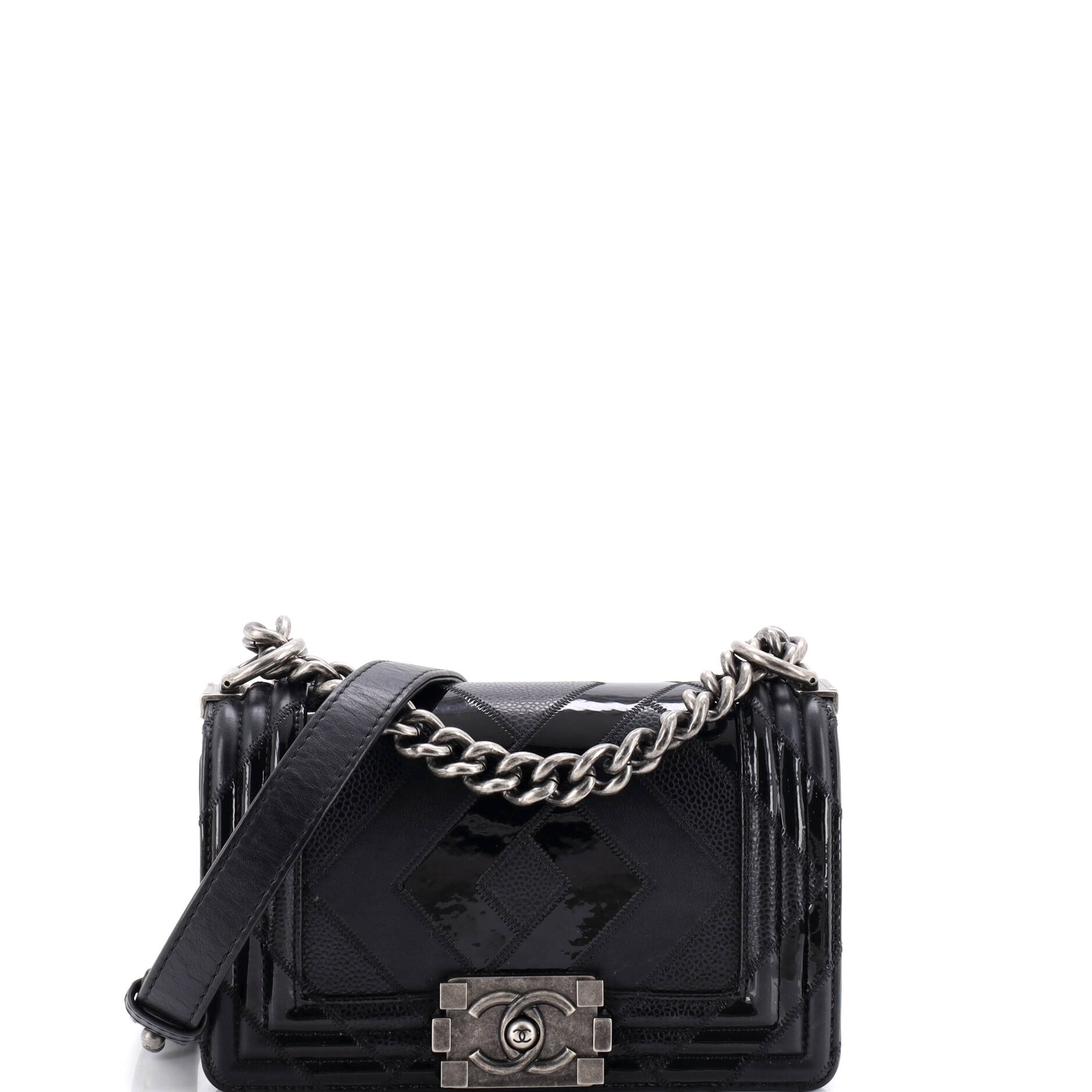 Chanel Boy Flap Bag Patchwork Caviar