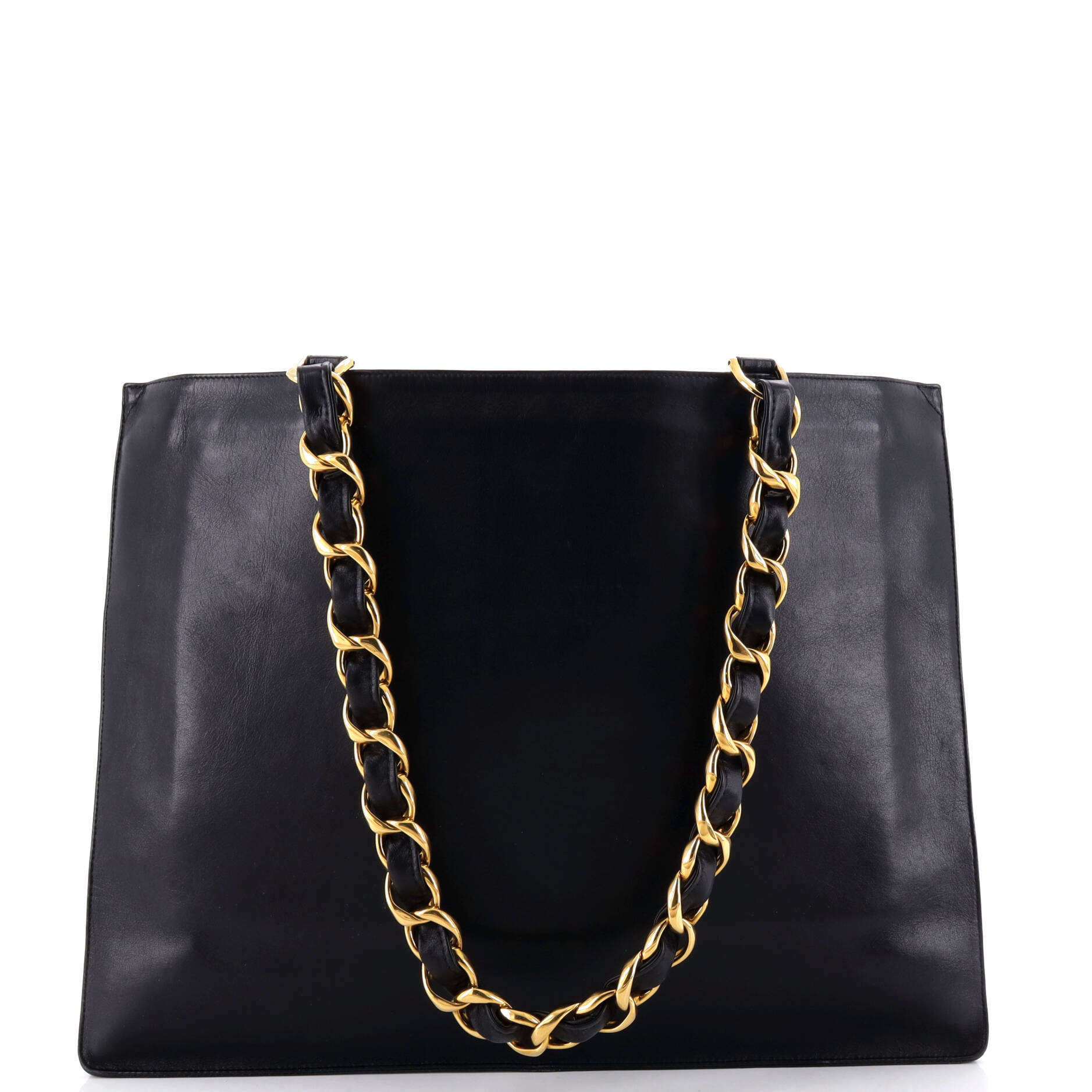 Chanel Vintage Cc Chain Tote Lambskin Xl